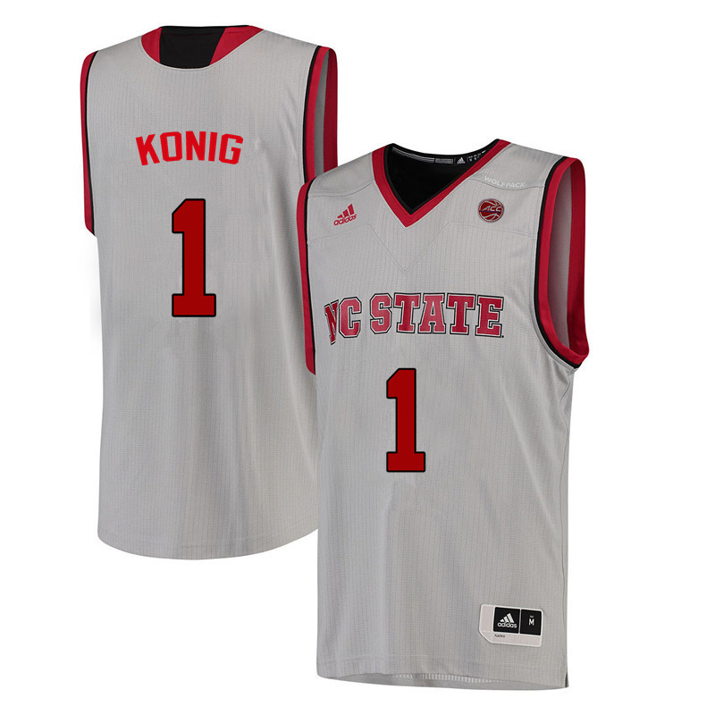Men NC State Wolfpack #1 Aislinn Konig College Basketball Jerseys-White - Click Image to Close